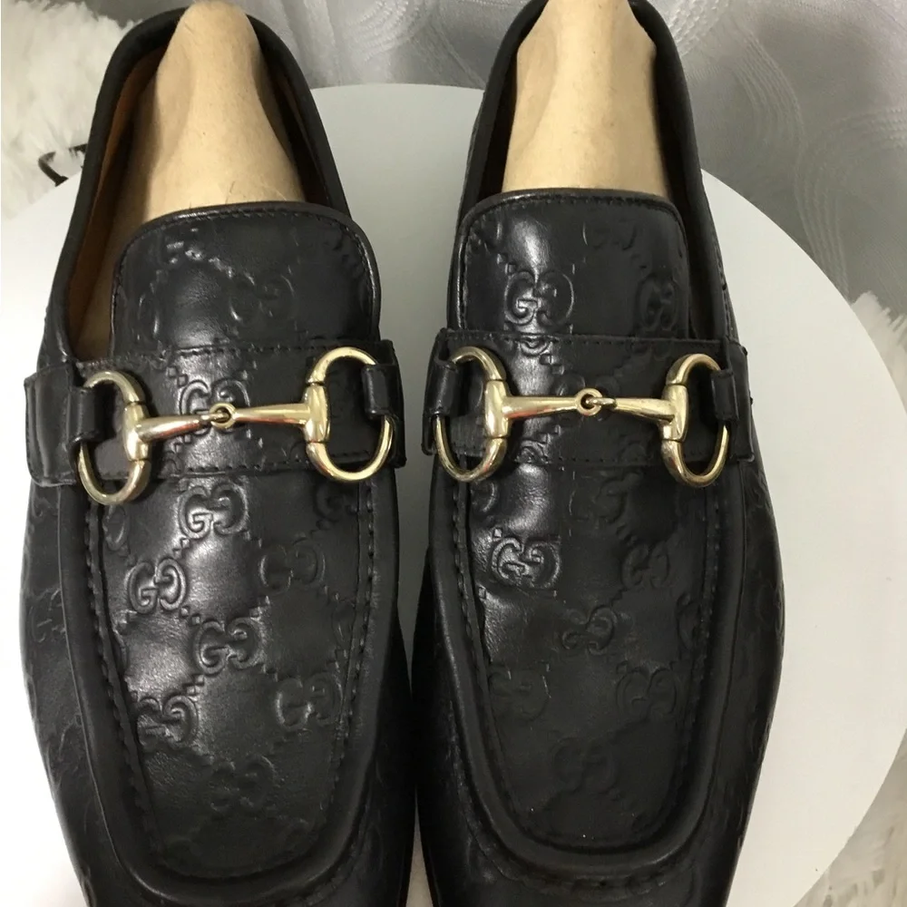 Gucci Black Leather Horsebit Loafers - Men's Dress Slip-Ons